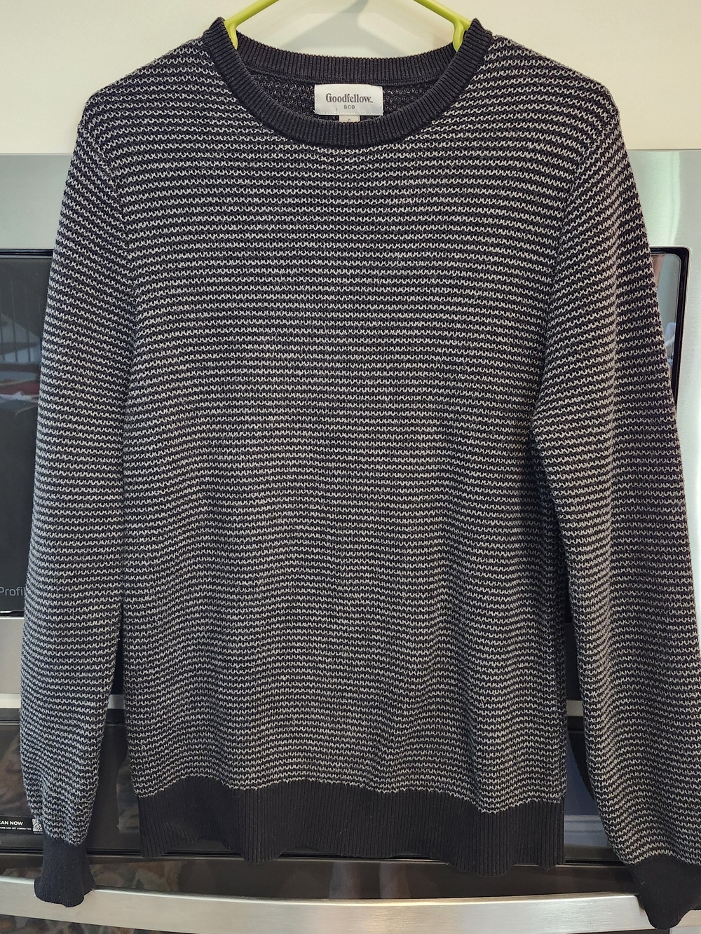 Goodfellow & Co Men's Navy & White Textured Crewneck Sweater